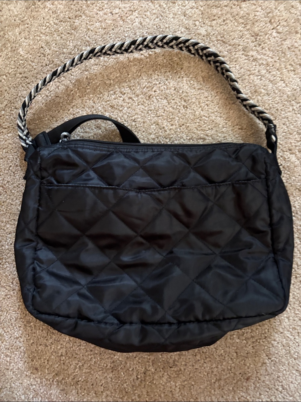 Kavu Black Quilted Crossbody with Braided Strap - Picture 2 of 6